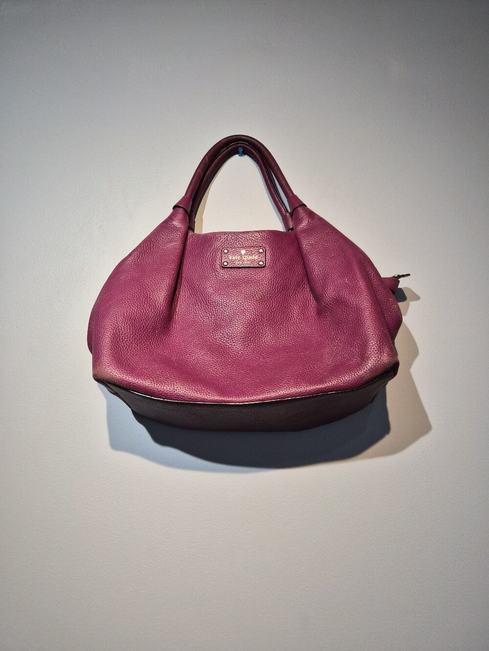 Kate Spade Deep Purple Leather Hand Bag | Size OS